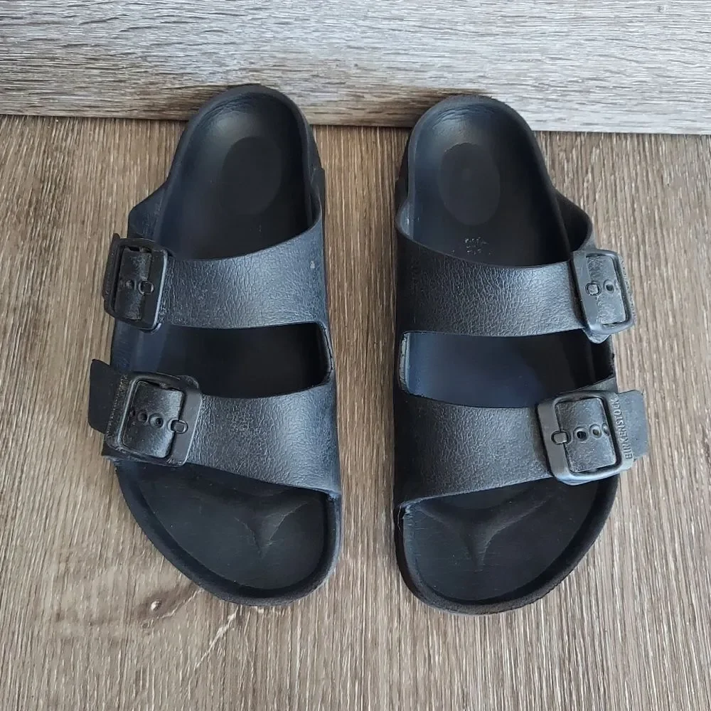 Birkenstock Arizona Eva Kids Black Double Strap Comfort Slides Sandal Size 2